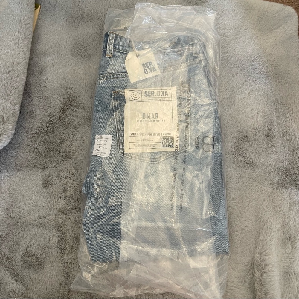 NWT SER.O.YA Omar Drop Crotch Boyfriend jeans size 26/24 coastline - Picture 16 of 16
